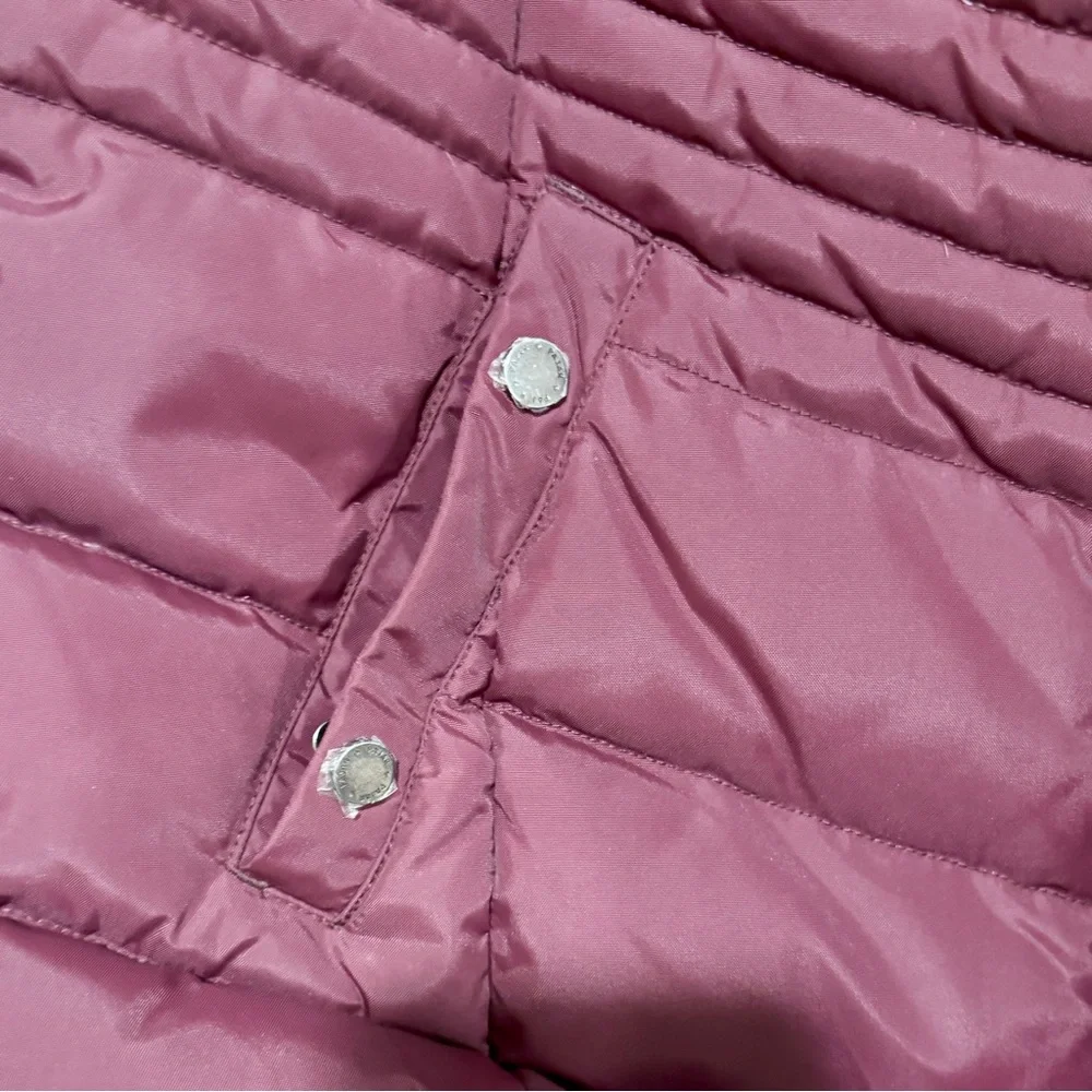 Pajar Maroon Burgundy Down Puffer Coat with Faux Fur Trim - Picture 5 of 16